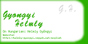 gyongyi helmly business card